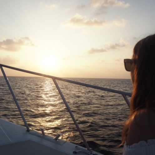 Enjoying the sunset dolphin cruise